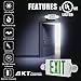 AKT LIGHTING LED Emergency Light & Exit Sign Combo, Green Exit Sign, UL Certified Emergency Exit Light, Adjustable Lamps with Back-up Battery for Business (Green, 6 Pack)
