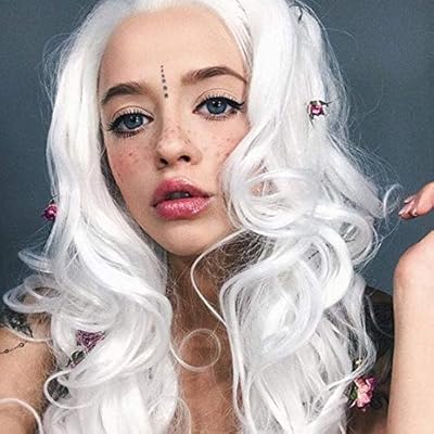 Imstyle Long Wavy Lady Gaga Hairstyle White Cosplay Heat Resistant