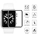 GEMYON Compatible with iWatch 42mm Screen Protector，Tempered Glass Screen Cover for iWatch Series 1 2 3 Full Coverage 3D Curved, 0.26mm Ultra-Thin Cystal Clear Hard Cover Anti-Scratch Bubble Free