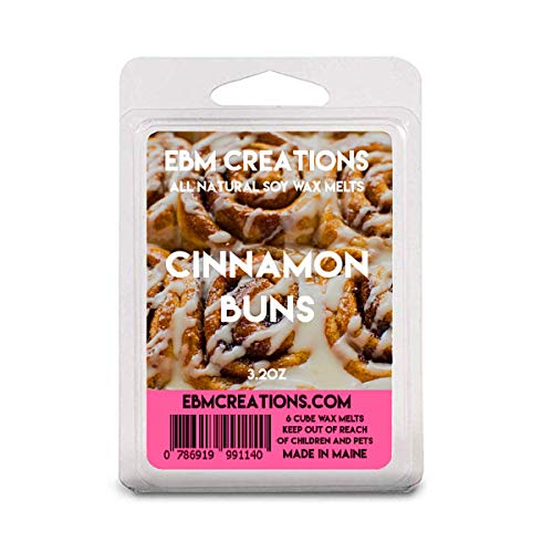Cinnamon Buns - Scented All Natural Soy Wax Melts - 6 Cube Clamshell 3.2oz Highly Scented! - Thumbnail 2