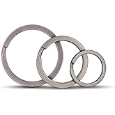 Imentha Titanium Key Rings - 3 Sizes Flat Split Rings for Keychains, 3-Pack | Pure titanium, ultra-lightweight &amp; non-magnetic. 3 flat split rings for secure key carry. Highly resilient, rustproof loops