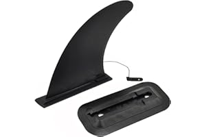 DSHE Detachable Center Fin Black, Kayak Rudder Kit Skeg Tracking Fin Watershed Board for Inflatable Canoe, Stand Up Paddle SU