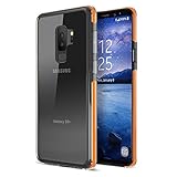 Maxboost Galaxy S9 Plus Case HyperPro Series with Heavy Duty GXD-Gel Protection [Clear / Orange] Enhanced Hand-Grip TPU Cushion + Transparent Hybrid s9+ Cover for Samsung Galaxy S 9 Plus Phone (2018)