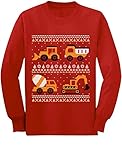 Tractors & Bulldozers Ugly Christmas Sweater Toddler/Kids Long sleeve T-Shirt