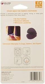 VELCRO Brand Sticky Back for Fabrics Ovals 1x0.75 in Black 8 Sets view 6