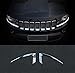 FMtoppeak Chrome Front Head Light Eyebrow Trim Cover for Jeep Grand Cherokee 2014-2016