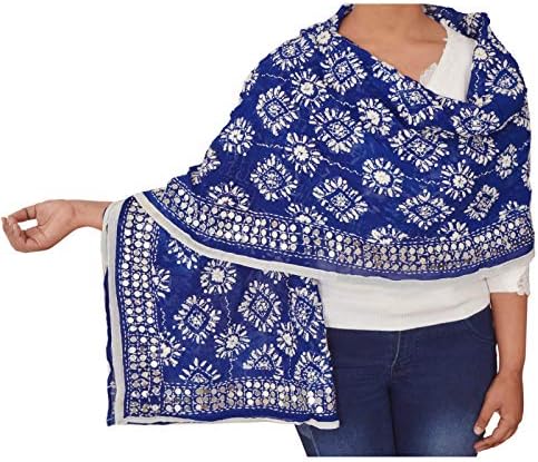 SalsaNights Scarves Hand Embroidered Dupatta Evening Stole Phulkari Wrap Shawl