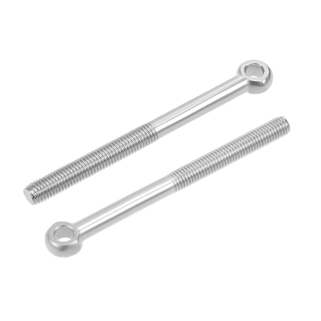 sourcing map M10 x 120mm 304 Stainless Steel Machine Shoulder Lift Eye Bolt Rigging 10pcs