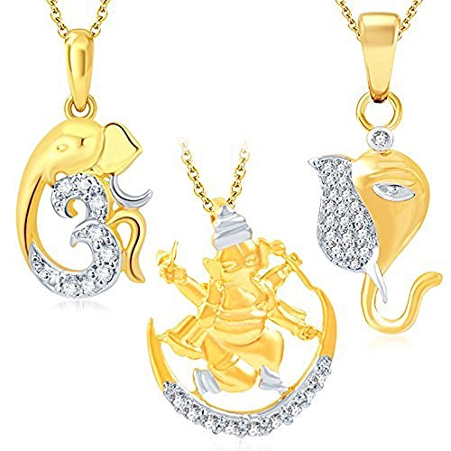 Sukkhi Fine Ganesha Gold Plated Set Of God Pendant Desertcart