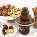 Nostalgia 8-Ounce Chocolate Fondue Fountain, Half-Pound Capacity, Easy to Assemble 3 Tiers, Perfect for Nacho Cheese, BBQ Sauce, Ranch, Liqueurs, 0.5 Pound, Brown