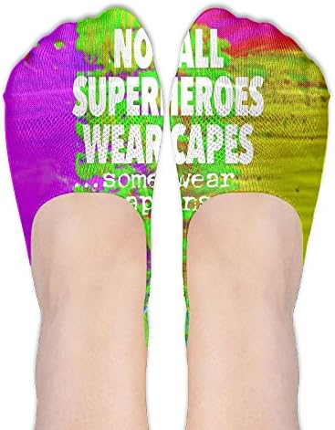 Not All Superheros Wear Capes, Some Wear Aprons No Show Socks Non-Slip Socks