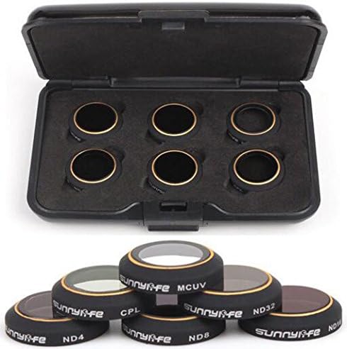 Camera Lens Filter Set Accessories 6-Pack for DJI MAVIC PRO Drone Quadcopter - ND4+ND8+ND16+ND32+CPL+MCUV
