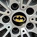 INCART Car Wheel Hub Centre Cover Stickers Original Car Tire Pack Mark Sticker Paster Fashion Style Cool Batman Black Φ5.6cm 4Pcs/set