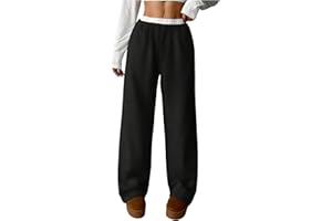 SOLY HUX Girl's Drawstring Waist Baggy Sweatpants Wide Leg Casual Loose Long Pants