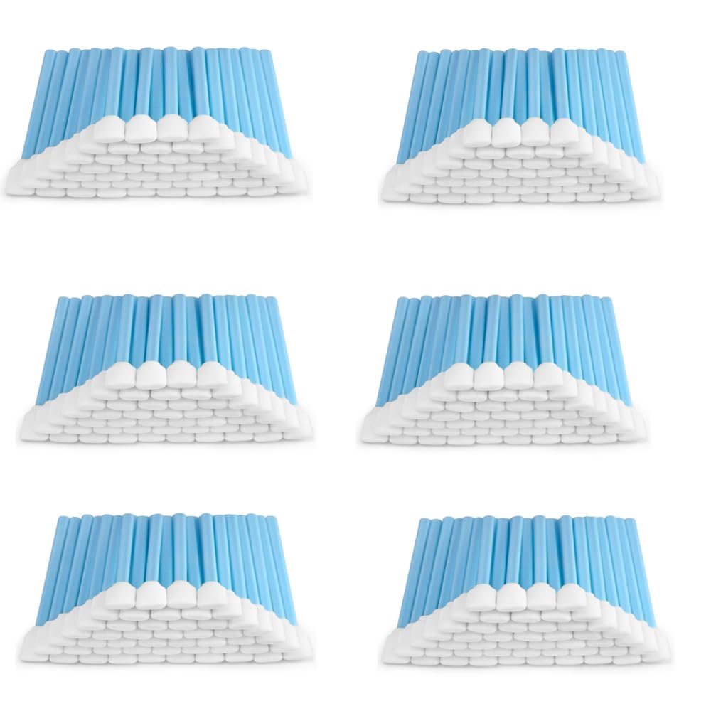 SHIYETA 5.1 inch Square Rectangle Foam Cleaning Swab Sticks for Solvent Format Inkjet Printer Roland Optical Equipment (300),white