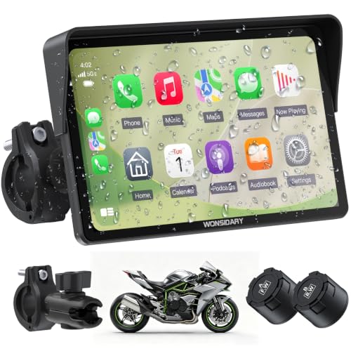 Wonsidary W722TPMS 7" Motorcycle CarPlay Android Auto GPS