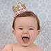 Golden Swallow First Birthday Crown Baby Girl Flower Tiara Headband Party Hat Hairband