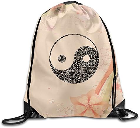 EVALY China's Gossip Yin And Yang Durable Drawstring Sackpack Travel Valise Bag