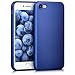 kwmobile Case Compatible with Apple iPhone SE (2022) / iPhone SE (2020) / iPhone 8 / iPhone 7 Case - Soft Slim Metallic TPU Silicone Cover - Metallic Blue