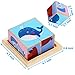 Lewo 6 in 1 Wooden Animal Block Puzzle Big Cube Elephant Monkey Fish Bear Lion Crocodile Patterns Blocks with Wood Storage Tray for Toddlers Boys Girls 2 3 4 Years Old (Cube Puzzle)