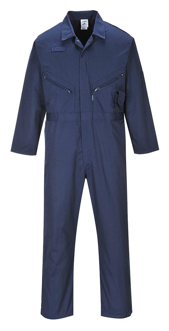 Portwest C813 Men's Liverpool Work Overalls Protective Boiler Suit Polycotton Coveralls Durable Workwear for Mechanics Warehouse Garages DIY Navy, 6X-Large