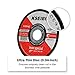 KSEIBI 50 Pack 4 1/2 Cut Off Wheels for Cutting Metal Stainless Steel 0.040