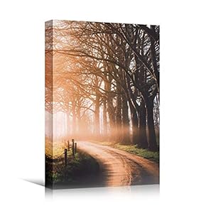 signwin Canvas Wall Art Autumn Dramatic Forest Landscape...
