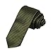 DAE2031 Olive drab Black Young Slim Tie Matching Present Box Set Stripes Cheap Skinny Tie ST By Dan Smith, CID-046-11 ,One Size