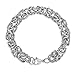 ELYA Jewelry Womens Stainless Steel Intricate Byzantine Link Bracelet, 8-Inch, White
