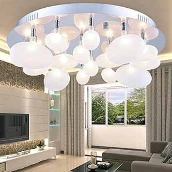 Ymxjb Moderne Led Deckenleuchte Anhanger Licht Deko Dekoration Ideal Fur Hotels Flur Treppe Konferenz Wohnzimmer Schlafzimmer Esszimmer Leuchtet Amazon De Kuche Haushalt