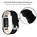Mkeke Fitbit Charge 2 Bands, Premium Vintage Genuine Leather Replacement Wristbands Adjustable Sport Strap for Fitbit Charge 2 Smartwatch Fitness Wristband(Black/Brown)
