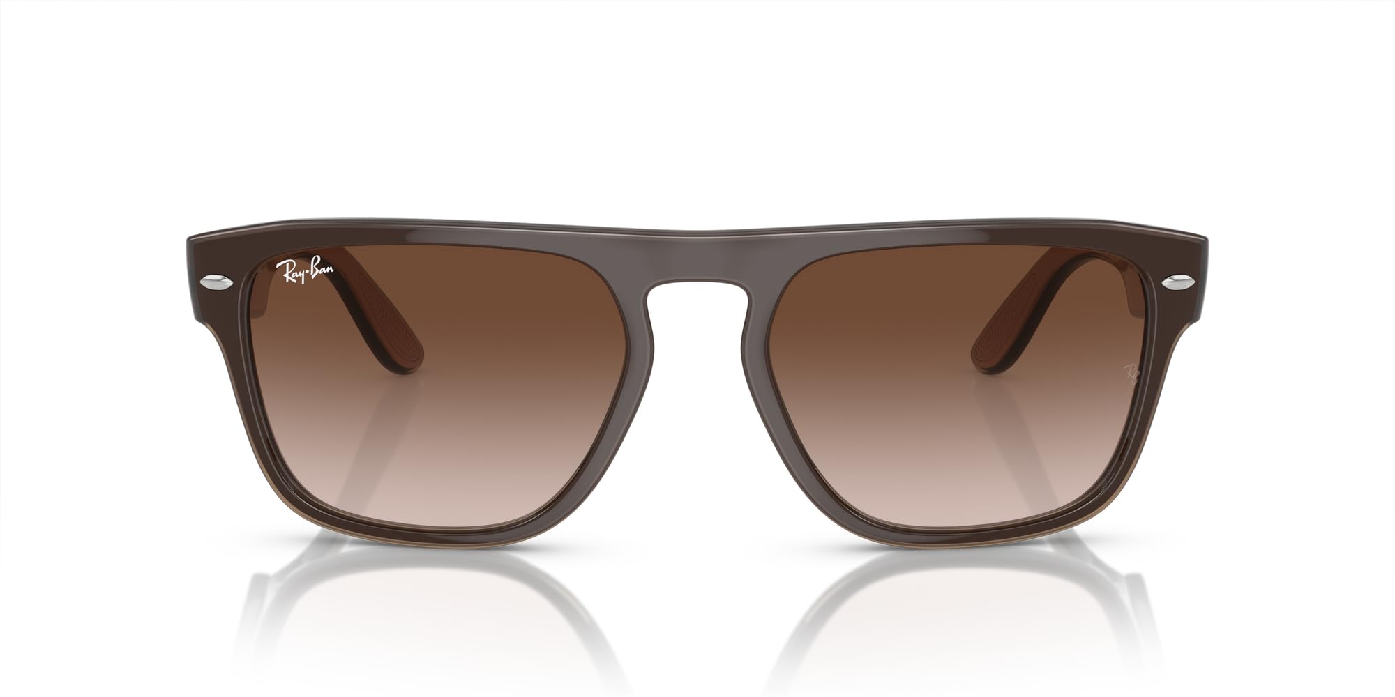 Ray-Ban RB4407 Sunglasses, Brown/Light Brown Transparent/Brown Gradient, 57 mm