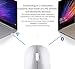 Wireless Mouse,Attoe Ultra-thin Noiseless 2.4GHz and Bluetooth Dual-module Wireless Mouse for PC Laptop Notebook Windows Android Mac OS (Sliver)thumb 3