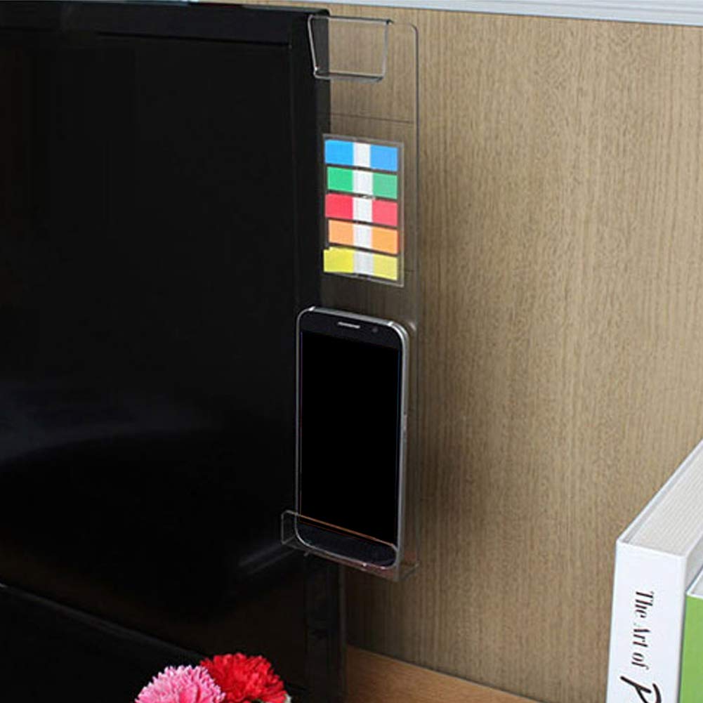 Duokon Computer Screen Monitor Memo Board, Acrylic Message Memo Boards Sticky Reminder for Computer PC Laptop Television Monitor Screens(Right)