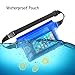Waterproof Pouch 2 Pack with Adjustable Waist Strap - Keep Your Phone Wallet License Safe and Dry - Perfect Dry Bag for Boating Swimming Snorkeling Fishing Sailing Beach Water Parks (Black & Blue)