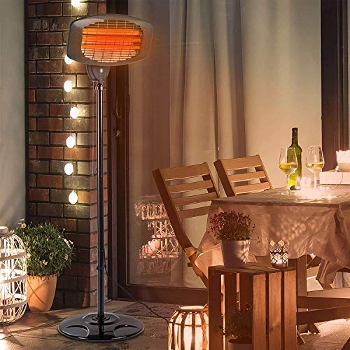 hmercy Outdoor Heater Electric Patio Heaters 110V 1500W Telescopic