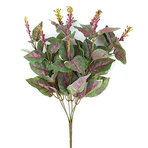 Mauve & Green Artificial Coleus Bush for Indoor Decorating and Arranging
