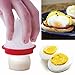 Comcl Rapid egg cooker - Food Grade Silicone Egg Boiler Hard Boiled Eggs without the Shell - High-temperature Resistant BPA Free 6 Egg Cups Egg Poacher