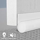 BAINING Draft Guard, 36 Inch Energy Saving Door Draft Stopper, Door Bottom Seal Keep Bugs Away, White