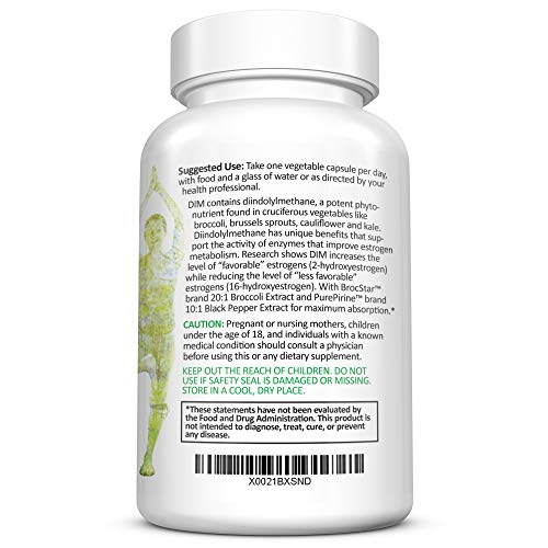 DIM Supplement, 300 mg Diindolylmethane Plus Broccoli Seeds Extract
