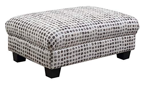 Artum Hill UP10-654 Cooper Ottoman in Pebble Dot with Fixed Cushion and Wood Legs