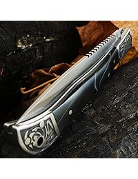 Cuchillo con resorte asistido   Cuchillo plegable de bolsillo   Estilo militar   Cuchillo para niños   Cuchillo táctico   Bueno para camping, caza, supervivencia, actividades en interiores y al aire libre, regalo para hombres