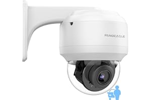 8MP PTZ PoE IP Camera, Compatible with Hikvison Outdoor 4K Dome Security Camera with Built-in Mic, Pan Tilt 4X Optical Zoom 2