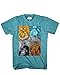 STAR WARS Big Boys' Character Match Up Tee, Blue Bird Snow Heather, Small
