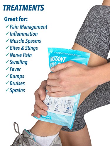 IceWraps 6â€ x 9â€ Instant Cold Breakable Ice Packs - Emergency Disposable First Aid Ice Packs (24 Pack)