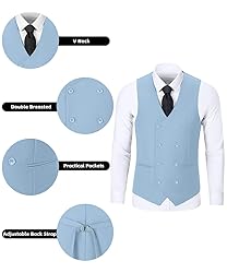Men's 3 Pieces Suit Set Slim Fit Suits for Men Big