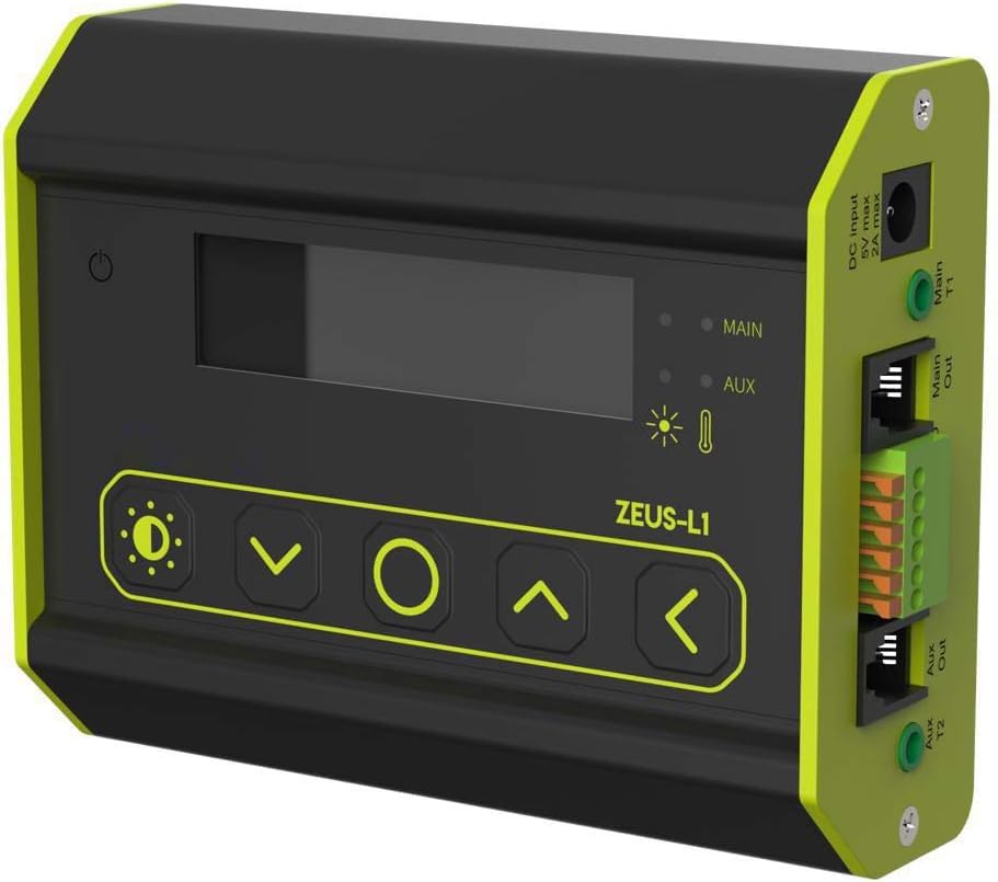 SunStream Master Controller | 120-240V Input | 2 Outputs, 160 Total Ballasts | 50-115% Output Level | Temperature Sensors & Overload Protection Grow Light Controller System with Timer