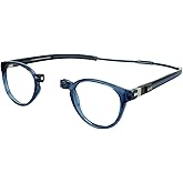 Clic Magnetic Reading Glasses for Men or Women, Computer Readers, Tube Pantos, (Jean Blue, 2.00 Magnification)
