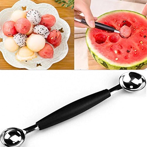 Ice Cream Scoop Cookie Scoop - Hot Stalinless Steel Dual Double-end Melon Baller Scoop Fruit Spoon Ice Cream Dessert Sorbet Kitchenware Scoop Cook Tool - Ice Cream Scooper