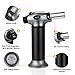 Lennov Micro Butane Gas Torch Lighter, Welding Soldering Brazing Refillable Tool, Professional Grade Culinary Blow torch for Camping BBQ Outdoor (Black-GF-879)